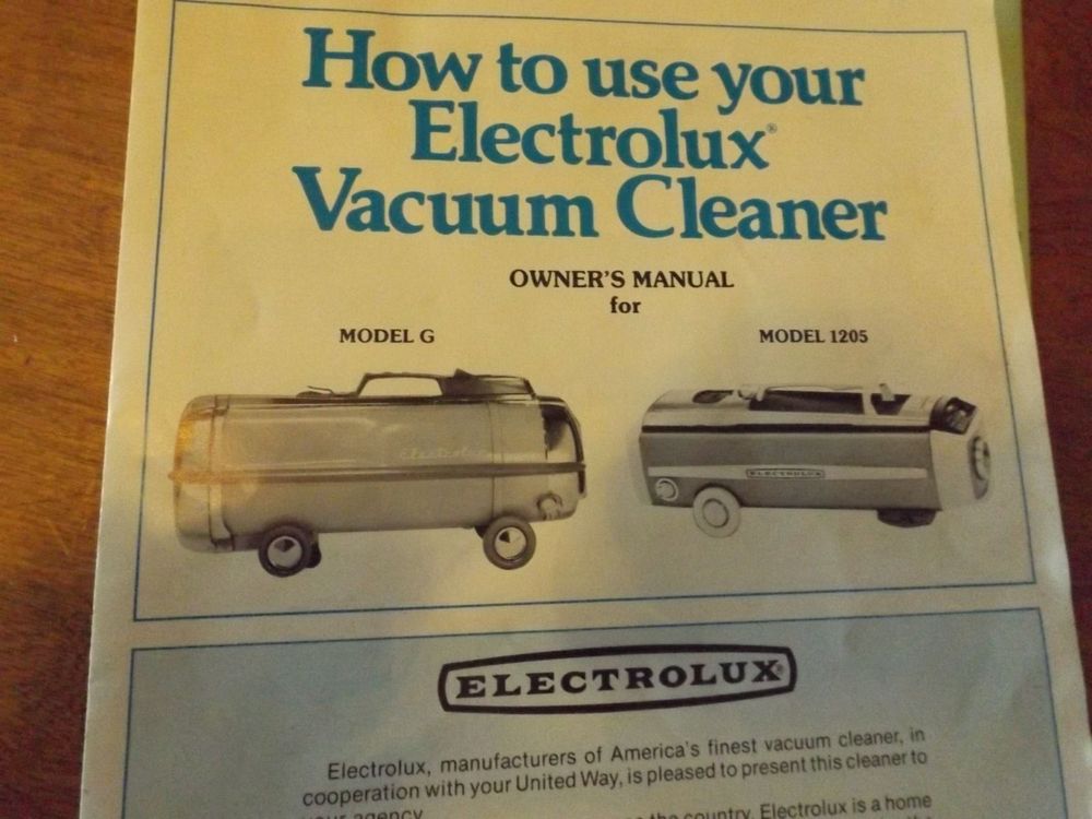 Electrolux Model 1521 Manual